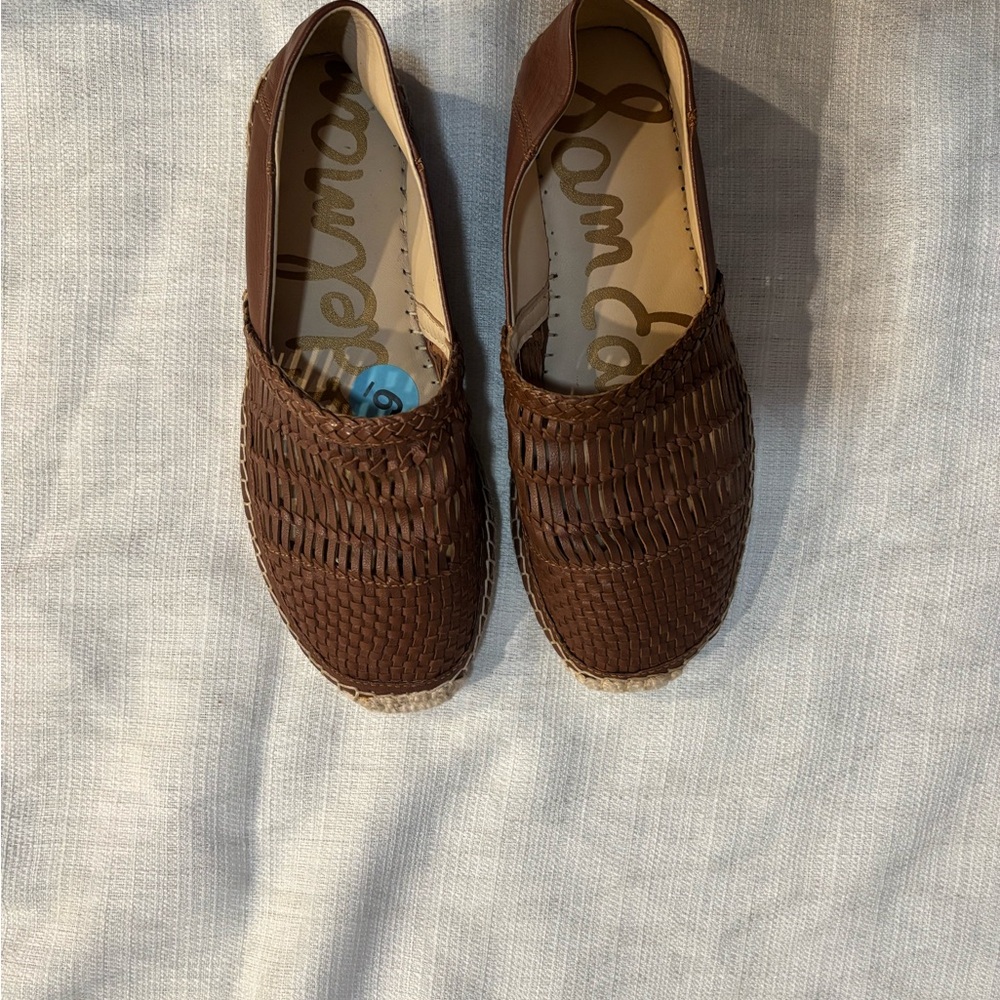 Sam Edelman Brown Woven Loafers